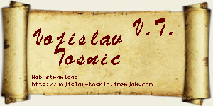 Vojislav Tošnić vizit kartica